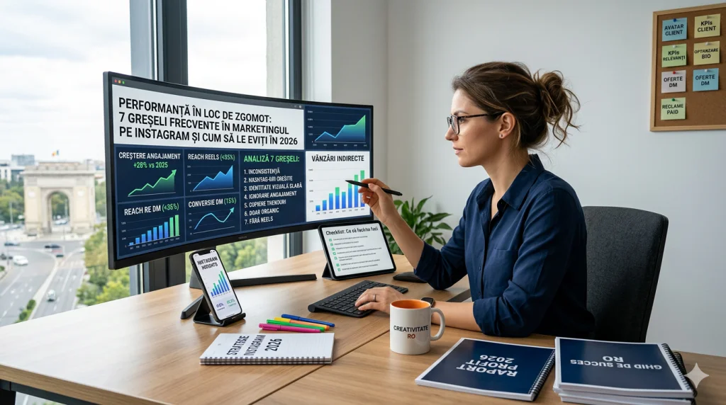 Performanță în loc de Zgomot: 7 greșeli frecvente în marketingul pe Instagram și cum să le eviți în 2026